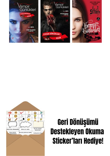 L. J. Smith 3 Kitap Set + Okuma Sticker'ları