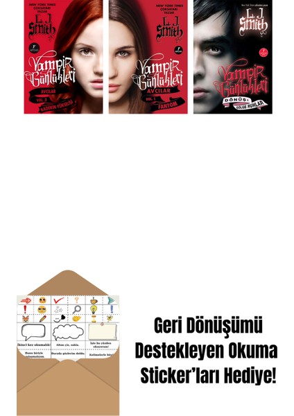 L. J. Smith 3 Kitap Set + Okuma Sticker'ları