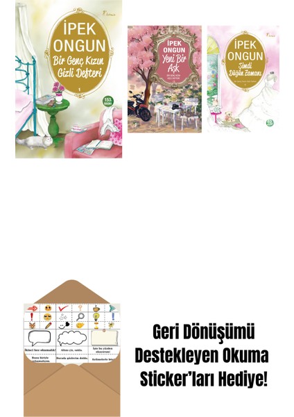 Ipek Ongun 3 Kitap Set + Okuma Sticker'ları