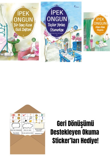 Ipek Ongun 3 Kitap Set + Okuma Sticker'ları