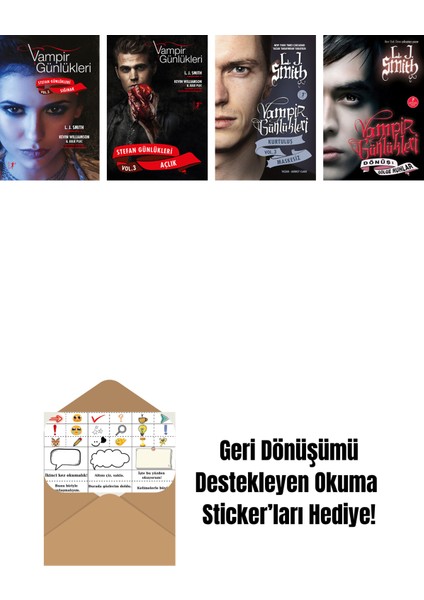 L. J. Smith 4 Kitap Set + Okuma Sticker'ları