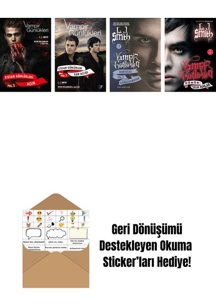 L. J. Smith 4 Kitap Set + Okuma Sticker'ları