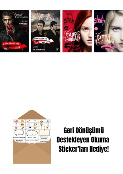 L. J. Smith 4 Kitap Set + Okuma Sticker'ları