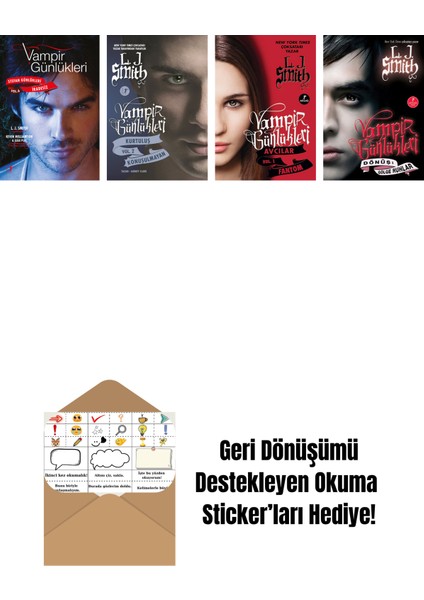 L. J. Smith 4 Kitap Set + Okuma Sticker'ları
