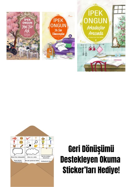 Ipek Ongun 3 Kitap Set + Okuma Sticker'ları
