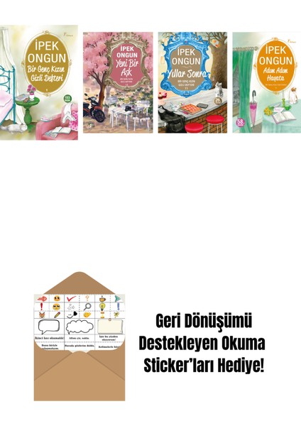 Ipek Ongun 4 Kitap Set + Okuma Sticker'ları
