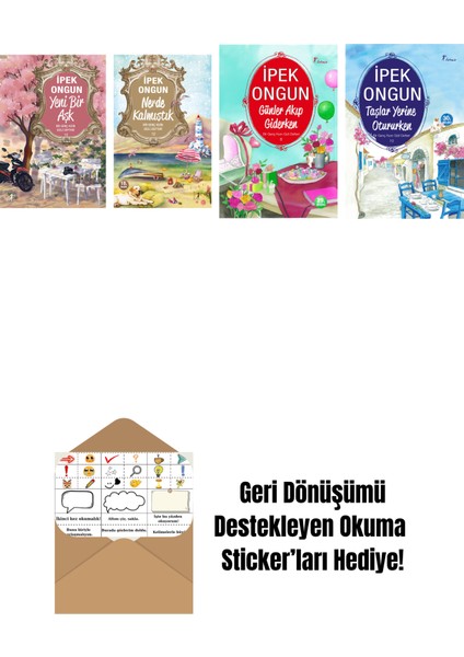 Ipek Ongun 4 Kitap Set + Okuma Sticker'ları