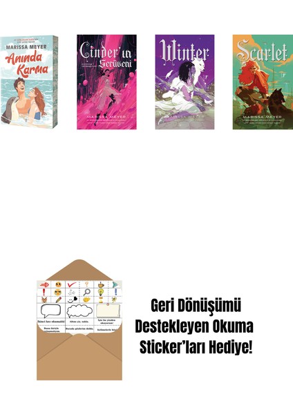 Marissa Meyer 4 Kitap Set + Okuma Sticker'ları
