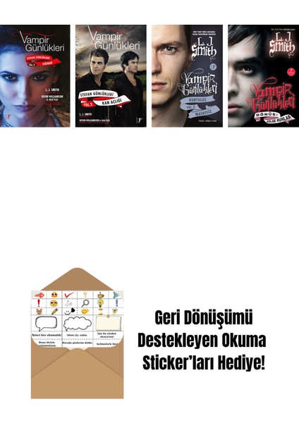 L. J. Smith 4 Kitap Set + Okuma Sticker'ları