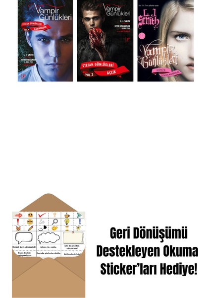 L. J. Smith 3 Kitap Set + Okuma Sticker'ları