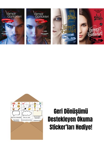 L. J. Smith 4 Kitap Set + Okuma Sticker'ları