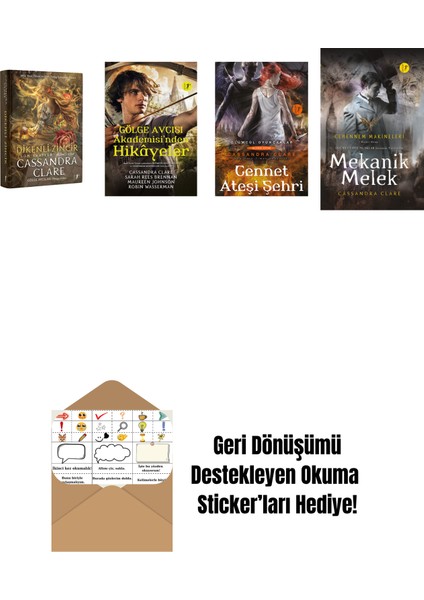 Cassandra Clare 4 Kitap Set + Okuma Sticker'ları