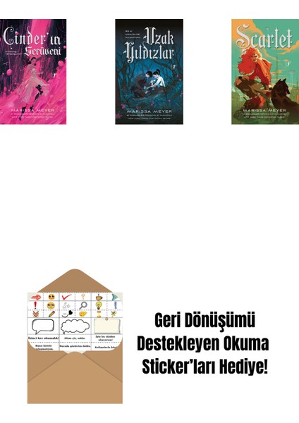 Marissa Meyer 3 Kitap Set + Okuma Sticker'ları