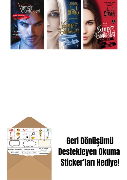 L. J. Smith 3 Kitap Set + Okuma Sticker'ları