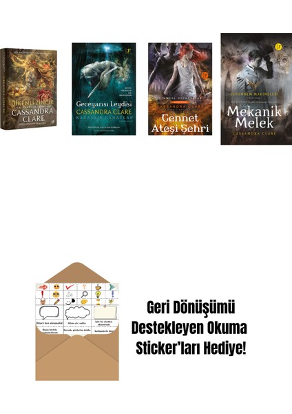 Cassandra Clare 4 Kitap Set + Okuma Sticker'ları