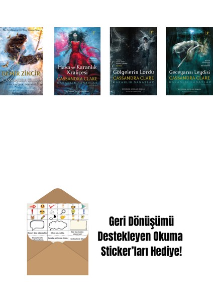 Cassandra Clare 4 Kitap Set + Okuma Sticker'ları