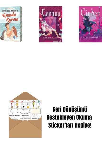 Marissa Meyer 3 Kitap Set + Okuma Sticker'ları