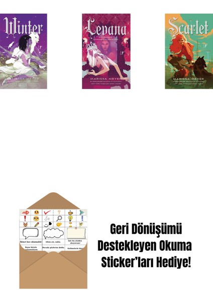 Marissa Meyer 3 Kitap Set + Okuma Sticker'ları