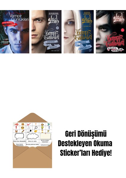 L. J. Smith 4 Kitap Set + Okuma Sticker'ları