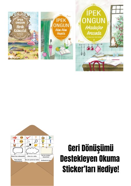 Ipek Ongun 3 Kitap Set + Okuma Sticker'ları
