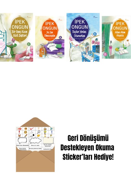 Ipek Ongun 4 Kitap Set + Okuma Sticker'ları