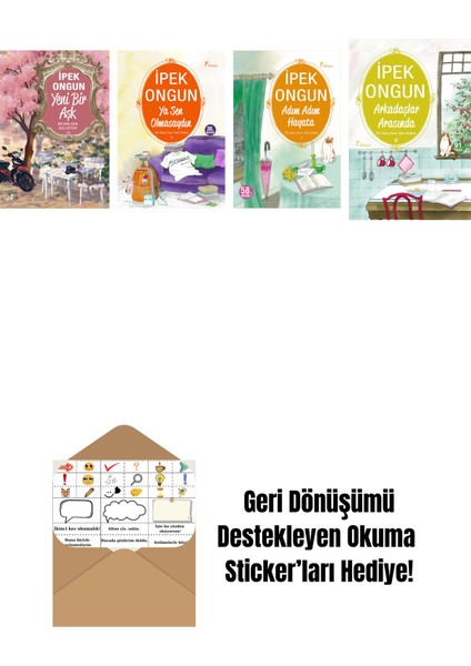 Ipek Ongun 4 Kitap Set + Okuma Sticker'ları