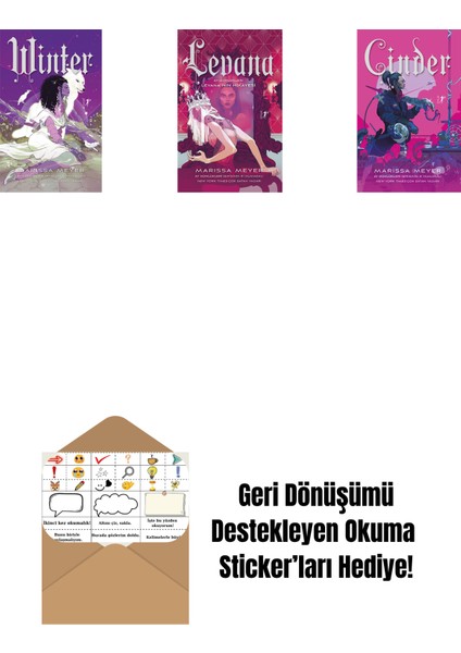 Marissa Meyer 3 Kitap Set + Okuma Sticker'ları