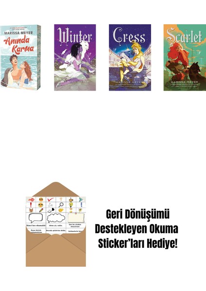 Marissa Meyer 4 Kitap Set + Okuma Sticker'ları