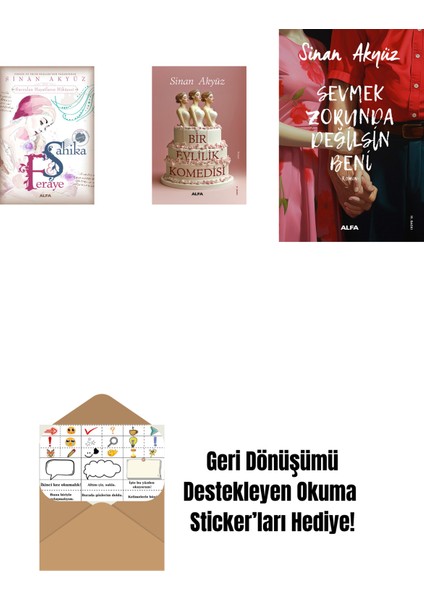 Sinan Akyüz 3 Kitap Set + Okuma Sticker'ları