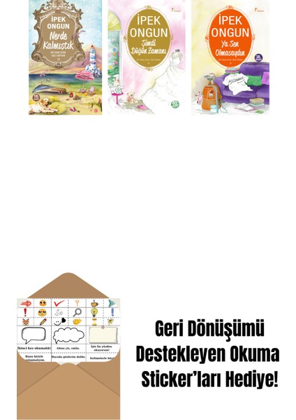 Ipek Ongun 3 Kitap Set + Okuma Sticker'ları
