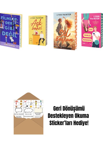 Lynn Painter 4 Kitap Set + Okuma Sticker'ları