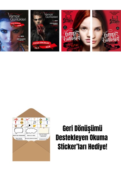 L. J. Smith 4 Kitap Set + Okuma Sticker'ları