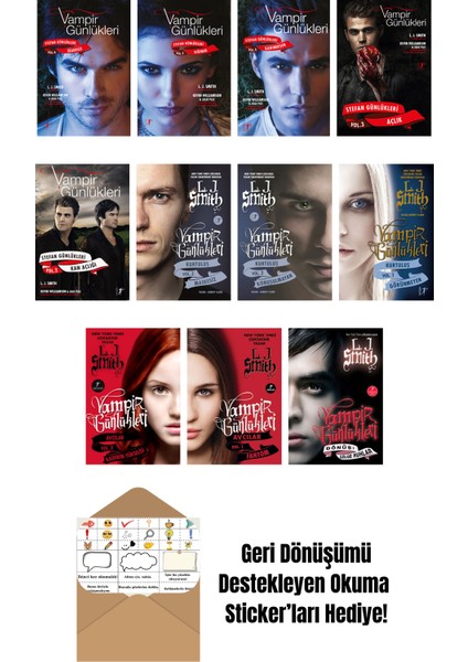 L. J. Smith 11 Kitap Set + Okuma Sticker'ları