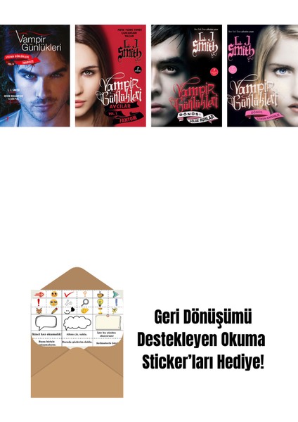 L. J. Smith 4 Kitap Set + Okuma Sticker'ları