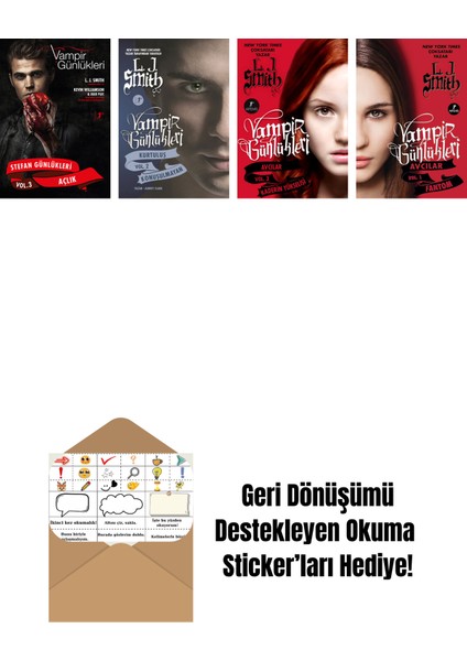 L. J. Smith 4 Kitap Set + Okuma Sticker'ları