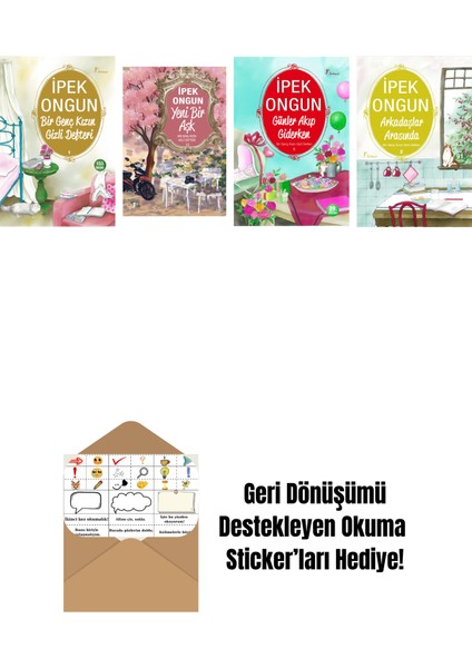 Ipek Ongun 4 Kitap Set + Okuma Sticker'ları