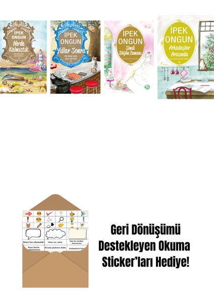 Ipek Ongun 4 Kitap Set + Okuma Sticker'ları