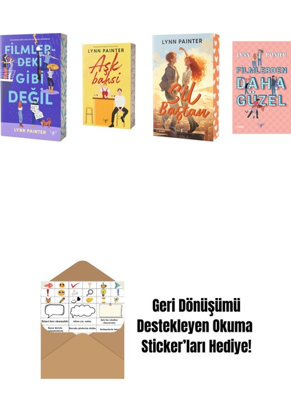 Lynn Painter 4 Kitap Set + Okuma Sticker'ları