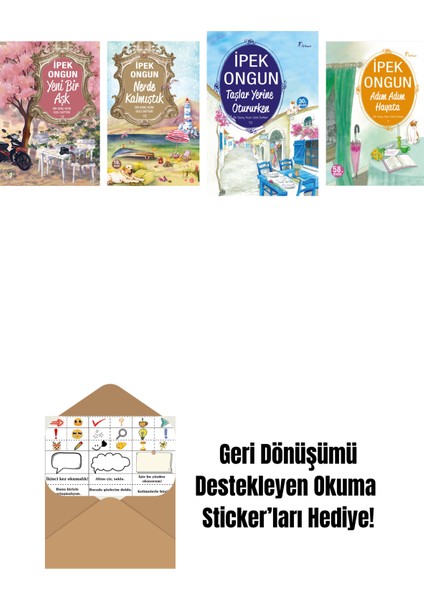 Ipek Ongun 4 Kitap Set + Okuma Sticker'ları