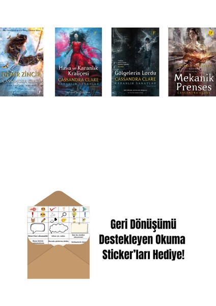 Cassandra Clare 4 Kitap Set + Okuma Sticker'ları