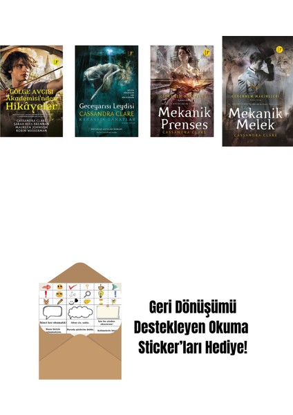 Cassandra Clare 4 Kitap Set + Okuma Sticker'ları