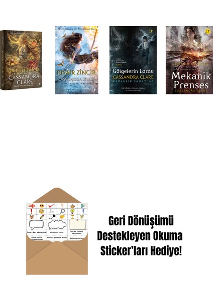 Cassandra Clare 4 Kitap Set + Okuma Sticker'ları