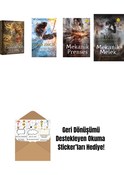 Cassandra Clare 4 Kitap Set + Okuma Sticker'ları