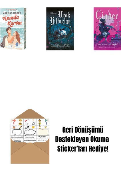 Marissa Meyer 3 Kitap Set + Okuma Sticker'ları