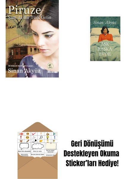Piruze - Şam'da Bir Türk Gelin + Aşk Başka Evde + Okuma Sticker'ları