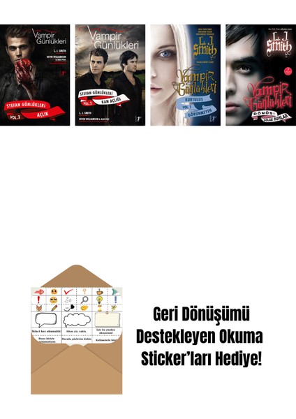 L. J. Smith 4 Kitap Set + Okuma Sticker'ları
