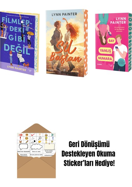 Lynn Painter 3 Kitap Set + Okuma Sticker'ları