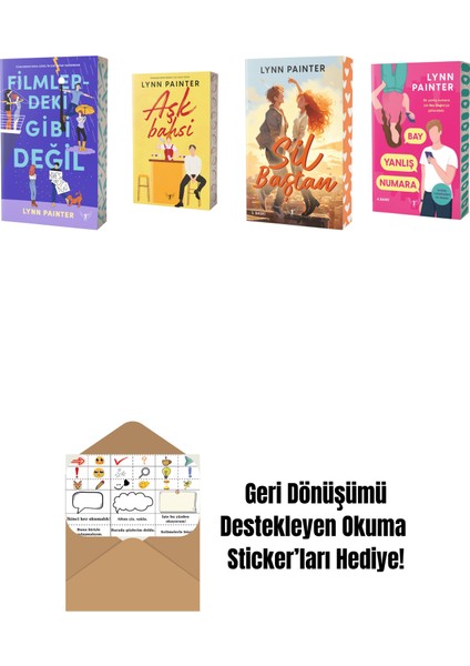 Lynn Painter 4 Kitap Set + Okuma Sticker'ları