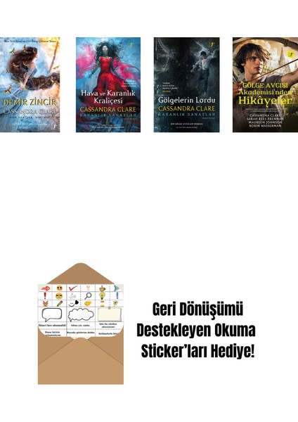 Cassandra Clare 4 Kitap Set + Okuma Sticker'ları