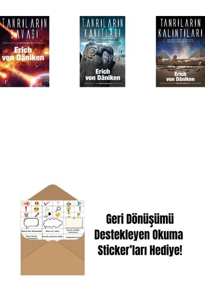 Erich Von Daniken 3 Kitap Set + Okuma Sticker'ları